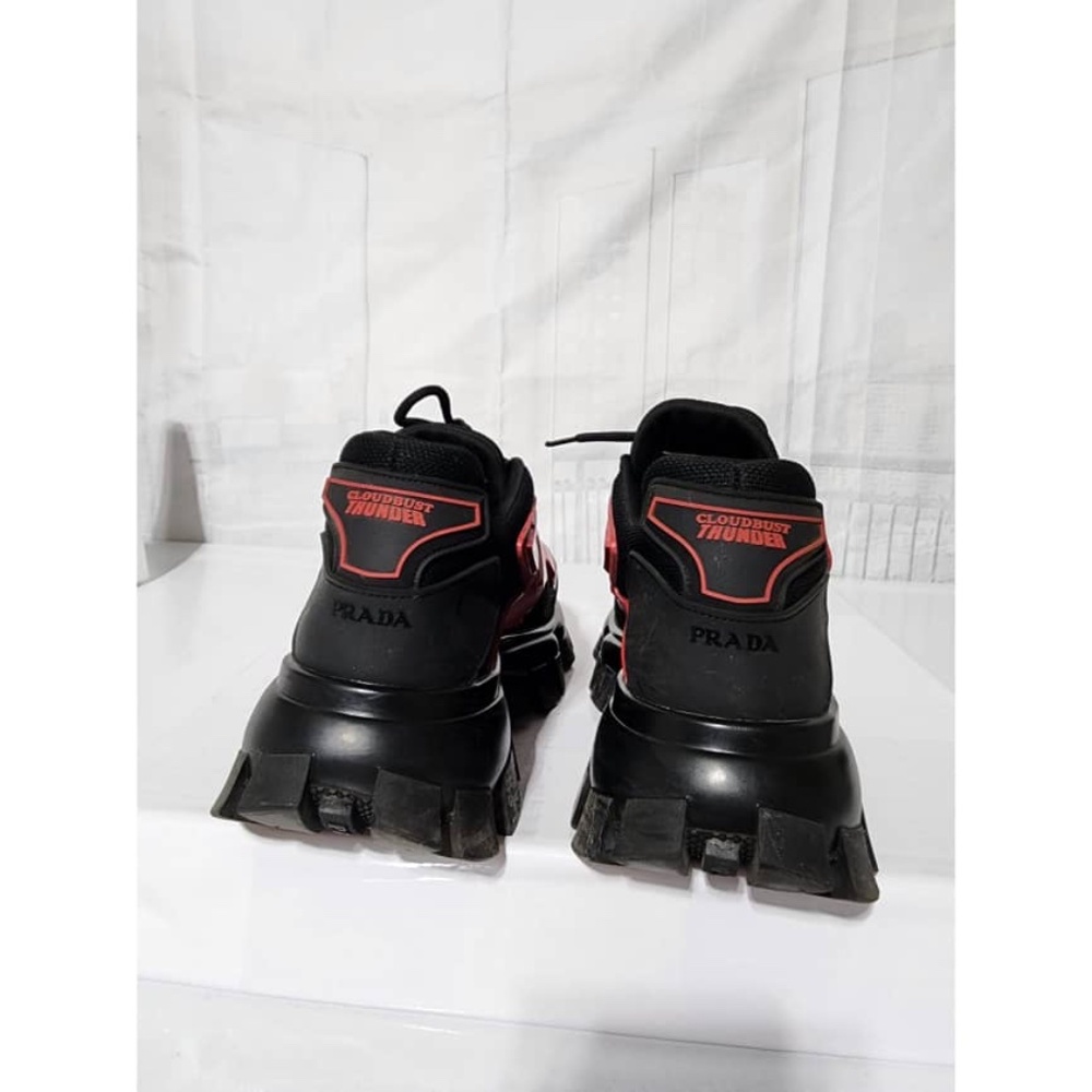 Authentic Prada Cloudbust Thunder Sneakers Red An… - image 3